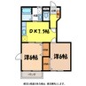 飯田線（長野県内）/伊那新町駅 徒歩8分 1階 築24年 2DKの間取り