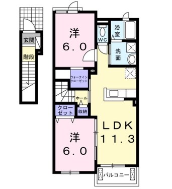 間取図 飯田線（長野県内）/伊那北駅 徒歩61分 2階 築10年