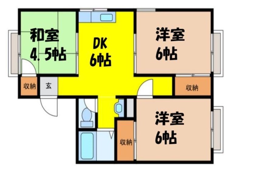 間取図 飯田線（長野県内）/伊那北駅 徒歩26分 1階 築39年