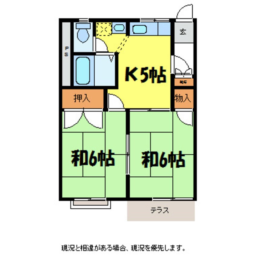 間取図 飯田線（長野県内）/沢駅 徒歩31分 1階 築33年