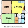 RESIDENCE SAKOHII 2DKの間取り