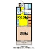 グットパレスオオツキＢ 1DKの間取り