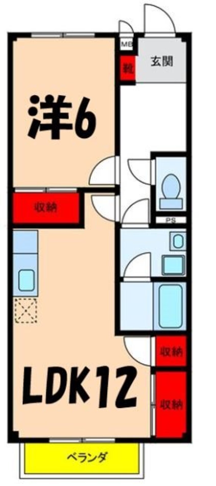 間取図 飯田線（長野県内）/伊那福岡駅 徒歩17分 2階 築17年