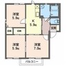エスポワールステラＡ 3Kの間取り