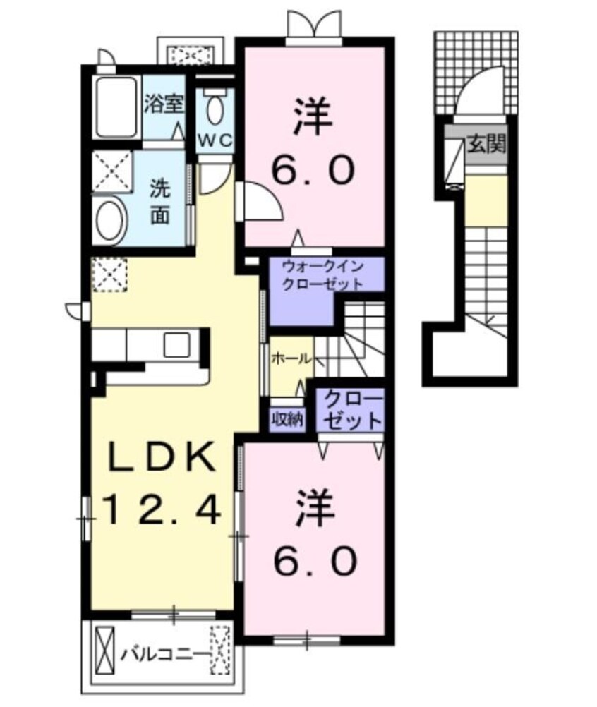 間取図 カーサ藍Ｂ