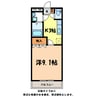 飯田線（長野県内）/北殿駅 徒歩4分 2階 築18年 1Kの間取り