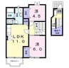 パストラル 2LDKの間取り