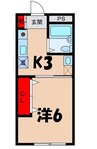 飯田線（長野県内）/辰野駅 徒歩16分 1階 築30年 1Kの間取り