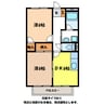 飯田線（長野県内）/伊那福岡駅 徒歩14分 2階 築26年 2DKの間取り