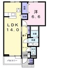 エストシャトーＢの間取図