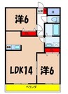 飯田線（長野県内）/伊那松島駅 徒歩15分 2階 築24年 2LDKの間取り