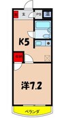 飯田線（長野県内）/駒ケ根駅 徒歩5分 2階 築32年 1Kの間取り