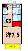 エスポワール沢尻B 1Kの間取り