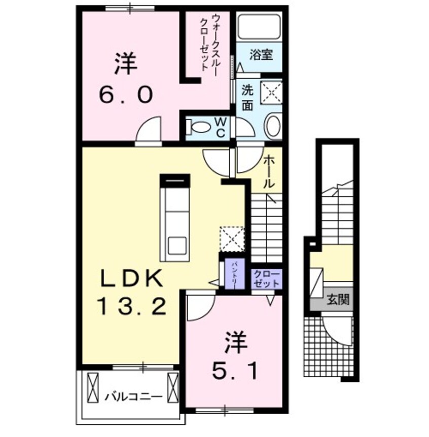 間取図 飯田線（長野県内）/伊那松島駅 徒歩13分 2階 築9年