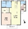 レーベンＢ 1LDKの間取り