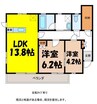 ナトゥーア西春近I 2LDKの間取り