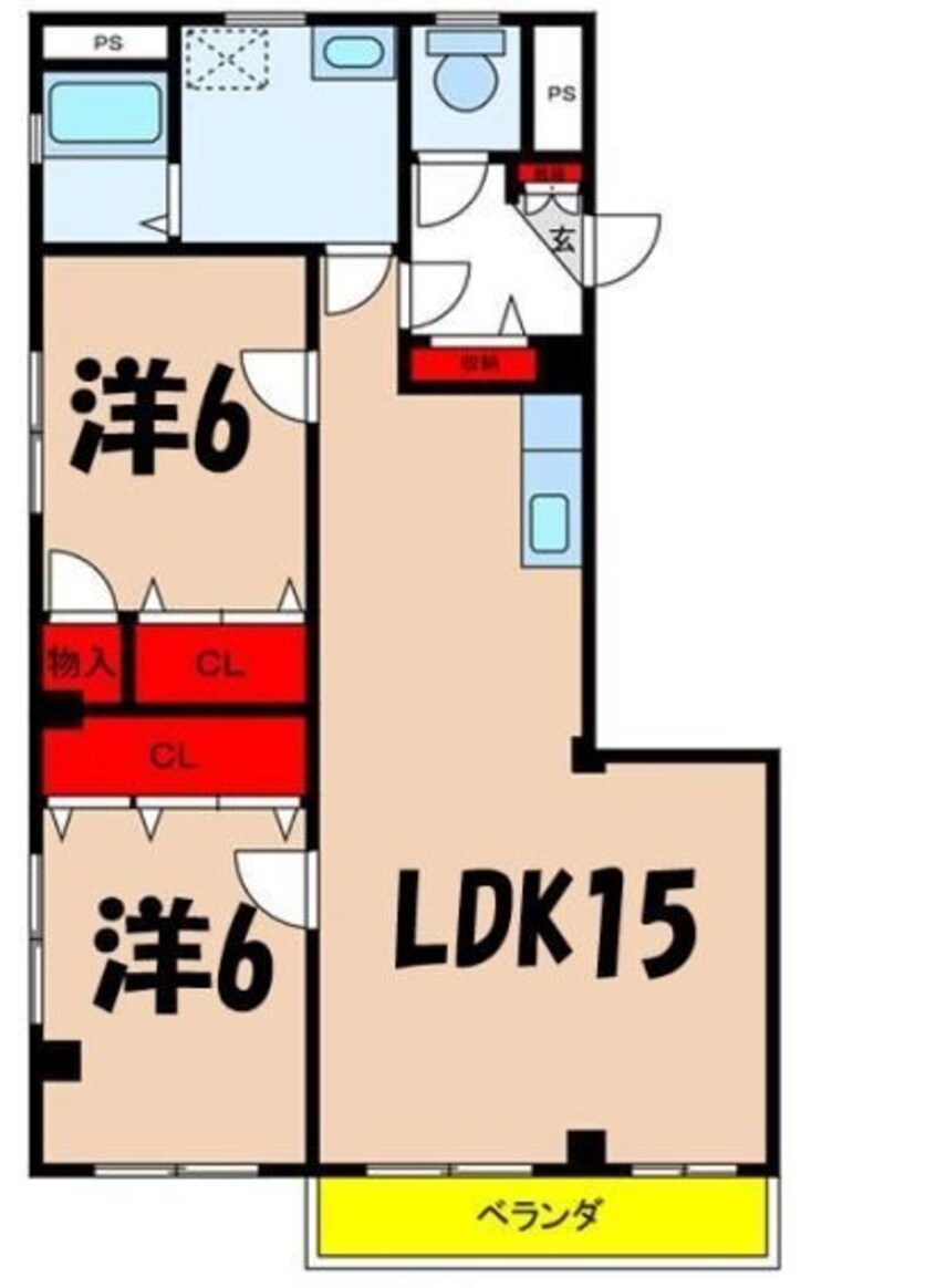 間取図 ハイツオワデ