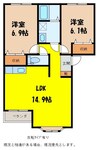 プリオール・II 2LDKの間取り