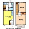 サンライズ大原Ｂ 2LDKの間取り