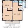 ハイツ御園 2LDKの間取り