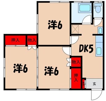 間取図 飯田線（長野県内）/伊那北駅 徒歩36分 2階 築38年