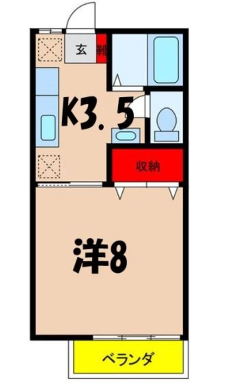 間取図 飯田線（長野県内）/田畑駅 徒歩23分 2階 築35年