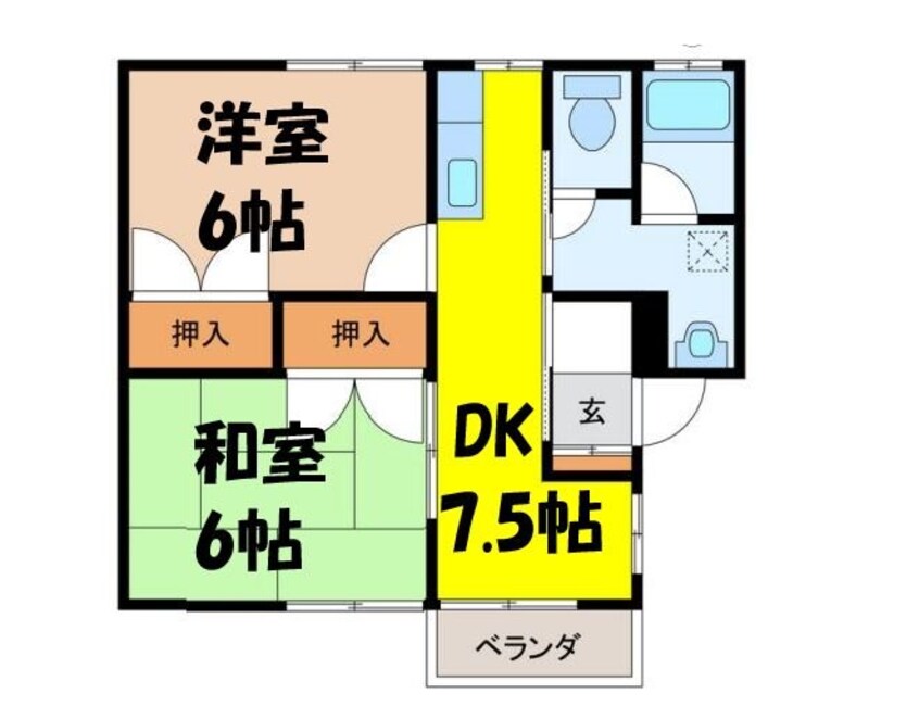 間取図 飯田線（長野県内）/北殿駅 徒歩31分 2階 築31年