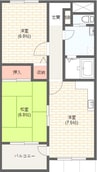 MK47 2DKの間取り