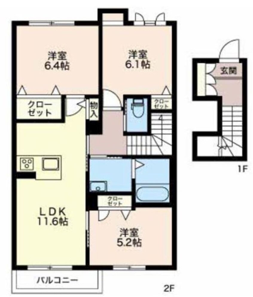 間取図 飯田線（長野県内）/木ノ下駅 徒歩21分 2階 築5年