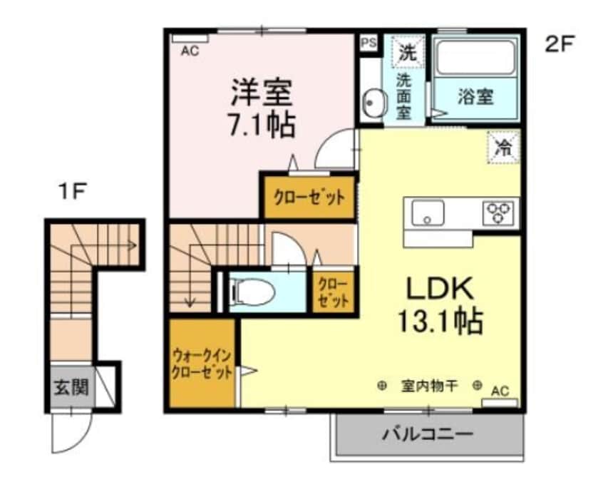 間取図 飯田線（長野県内）/伊那北駅 徒歩38分 2階 築4年