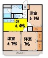BRAINトレド 3DKの間取り