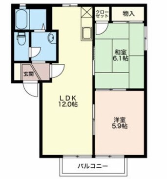 間取図 飯田線（長野県内）/飯島駅 徒歩4分 2階 築24年