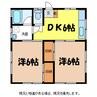 ハウス１０　11号 2DKの間取り