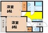 カワキタハイツ 2Kの間取り