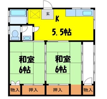 間取図 飯田線（長野県内）/大田切駅 徒歩9分 1階 築47年