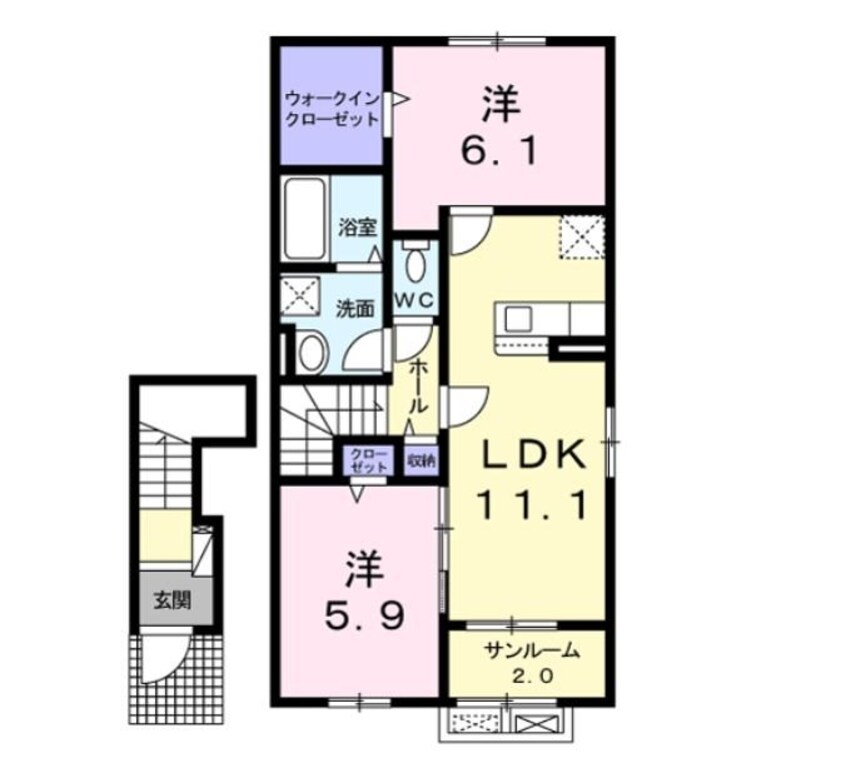 間取図 プランドールみすずA