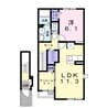 飯田線（長野県内）/伊那北駅 徒歩36分 2階 築浅 1LDKの間取り
