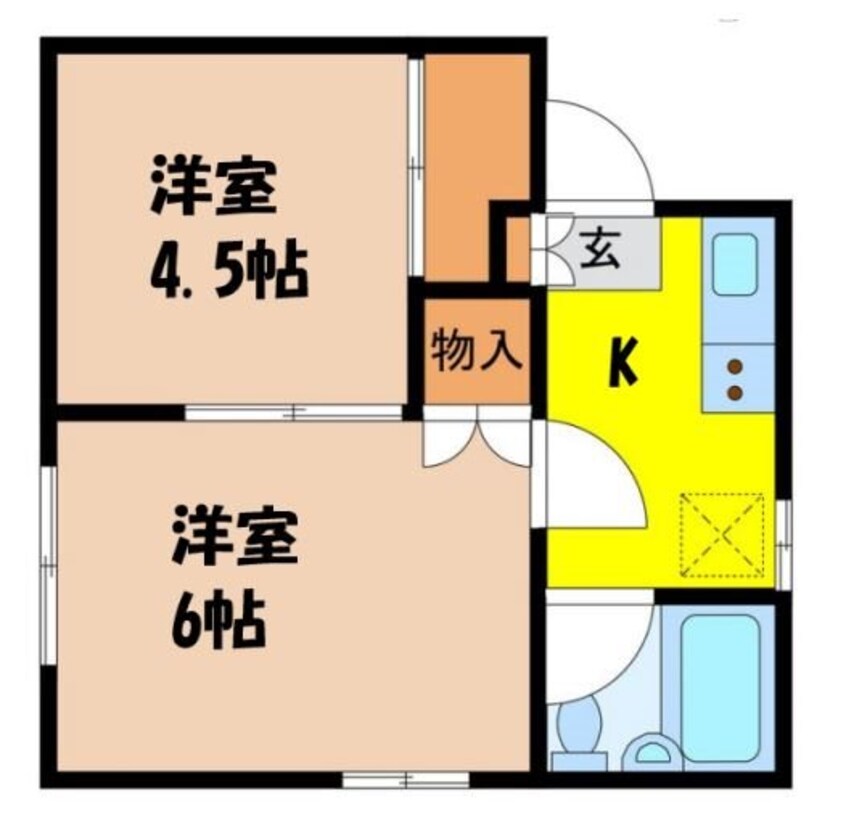 間取図 飯田線（長野県内）/伊那北駅 徒歩30分 1階 築34年