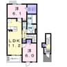 blossom A 2LDKの間取り