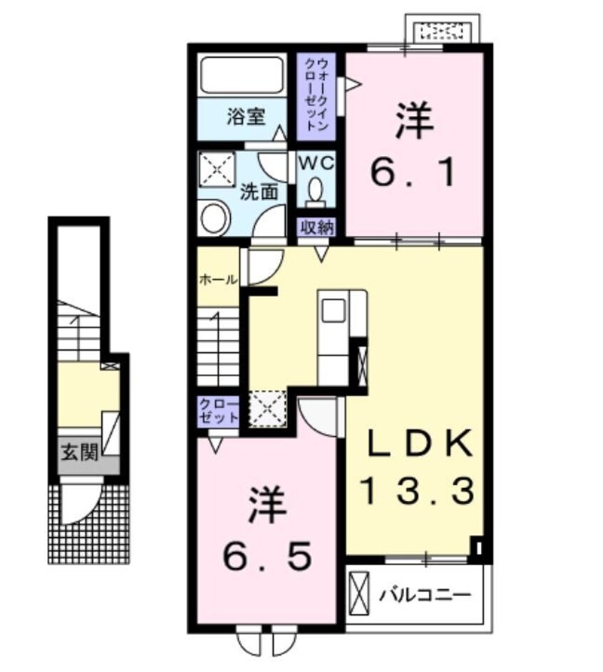 間取図 飯田線（長野県内）/沢駅 徒歩7分 2階 1年未満