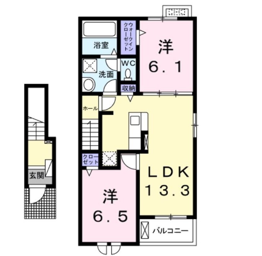 間取図 飯田線（長野県内）/沢駅 徒歩7分 2階 1年未満