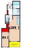 飯田線（長野県内）/伊那市駅 徒歩15分 1階 築浅 1LDKの間取り