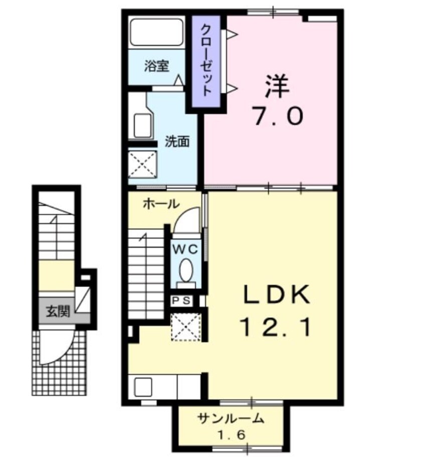 間取図 マーレ・ナナB