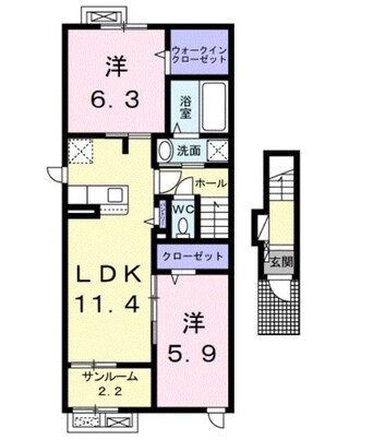 間取図 Lottie伊那I