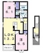 飯田線（長野県内）/沢駅 徒歩8分 2階 築浅 2LDKの間取り