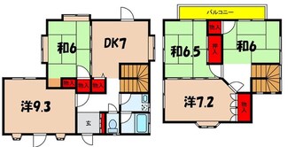 間取図 上の原貸家