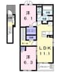 セレーノ伊那II 2LDKの間取り