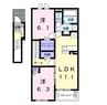 セレーノ伊那II 2LDKの間取り