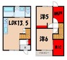 Lupinusますみヶ丘 2LDK+Sの間取り