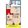 グリーンフォレスト 1LDKの間取り